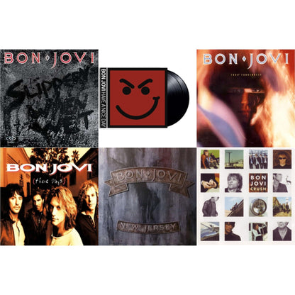 This is a 6 LP Vinyl SKU bundle.
1.This LP Vinyl is brand new.Format: LP VinylMusic Style: Hard RockThis item's title is: 7800º Fahrenheit (180G)Artist: Bon JoviLabel: ISLAND/UMEBarcode: 602547029201Release Date: 11/4/2016
2.This LP Vinyl is brand new.