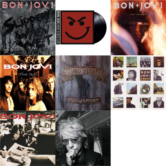 This is a 8 LP Vinyl SKU bundle.
1.This LP Vinyl is brand new.Format: LP VinylMusic Style: Hard RockThis item's title is: Cross Road (2LP)Artist: Bon JoviLabel: ISLANDBarcode: 602507295417Release Date: 8/14/2020
2.This LP Vinyl is brand new.