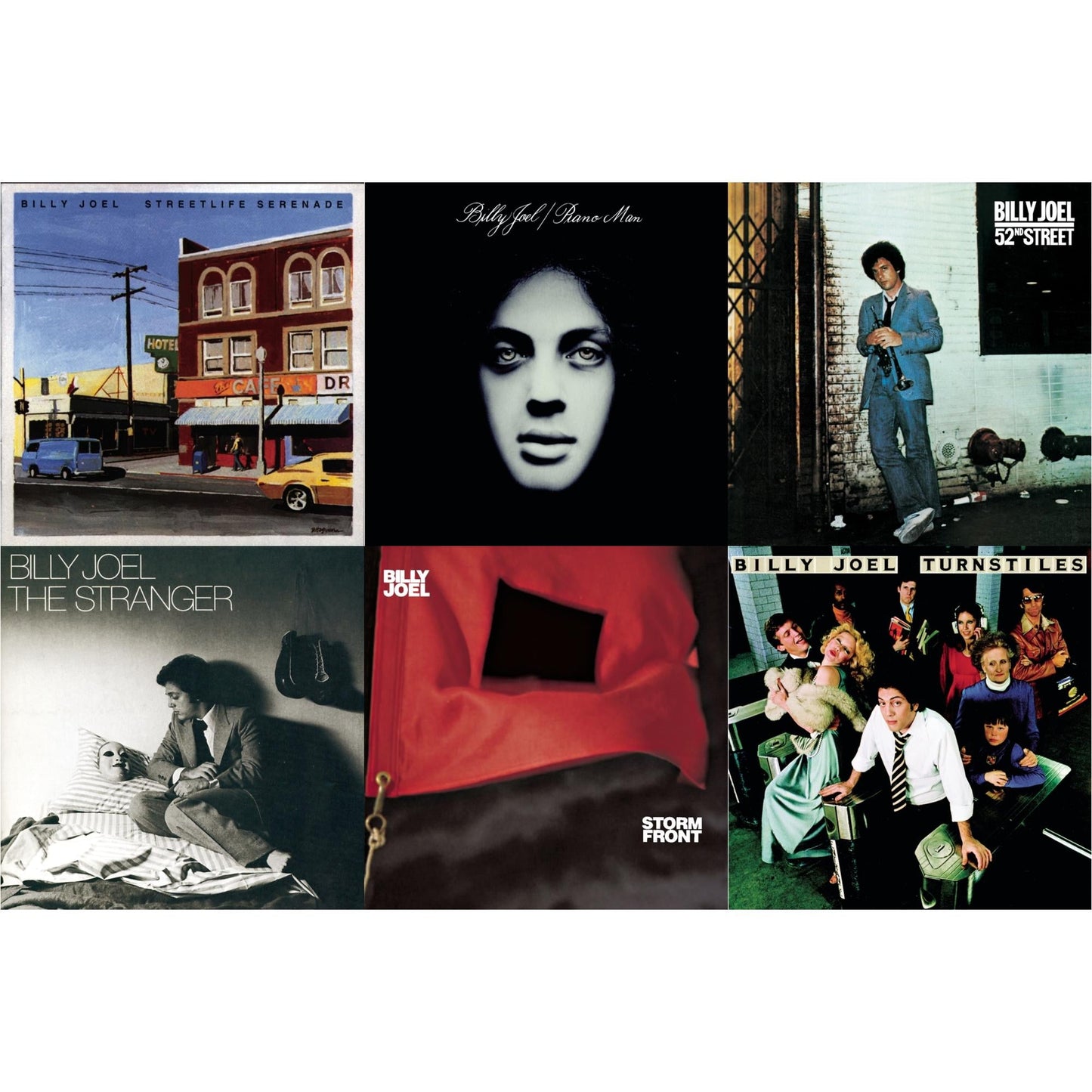 This is a 6 CD SKU bundle.
1.This CD is brand new.Format: CDMusic Style: Soft RockThis item's title is: Streetlife SerenadeArtist: Billy JoelLabel: SONY SPECIAL MARKETINGBarcode: 886972381220Release Date: 2/5/2008
2.This CD is brand new.