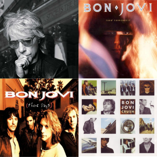 This is a 4 LP Vinyl SKU bundle.
1.This LP Vinyl is brand new.Format: LP VinylMusic Style: Pop RockThis item's title is: 2020 (2LP/Gold Vinyl)Artist: Bon JoviLabel: ISLANDBarcode: 602508839290Release Date: 2/19/2021
2.This LP Vinyl is brand new.