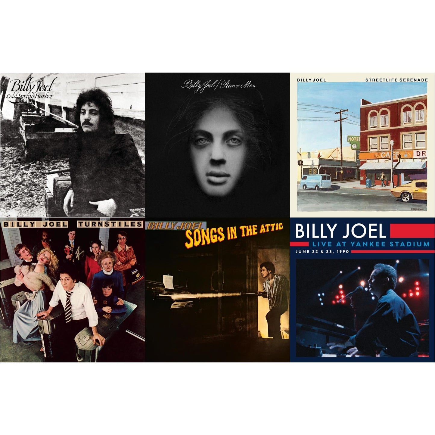 Cold Spring Harbor & Piano Man & Streetlife Serenade & Turnstiles & Songs In The Attic & Live At Yankee Stadium (3LP)