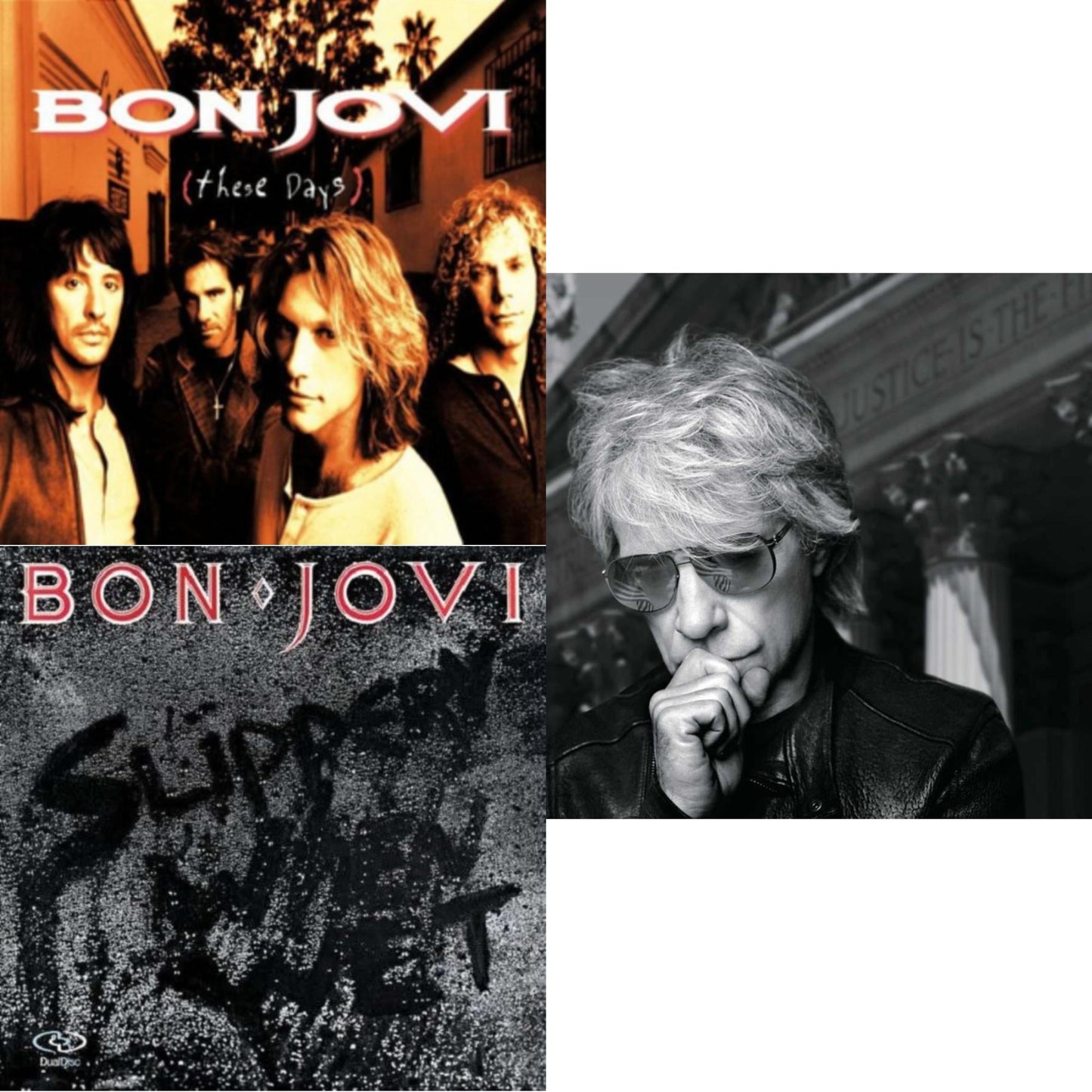 This is a 3 LP Vinyl SKU bundle.
1.This LP Vinyl is brand new.Format: LP VinylMusic Style: Pop RockThis item's title is: These Days (180G)Artist: Bon JoviLabel: ISLAND/UMEBarcode: 602547029454Release Date: 11/4/2016
2.This LP Vinyl is brand new.