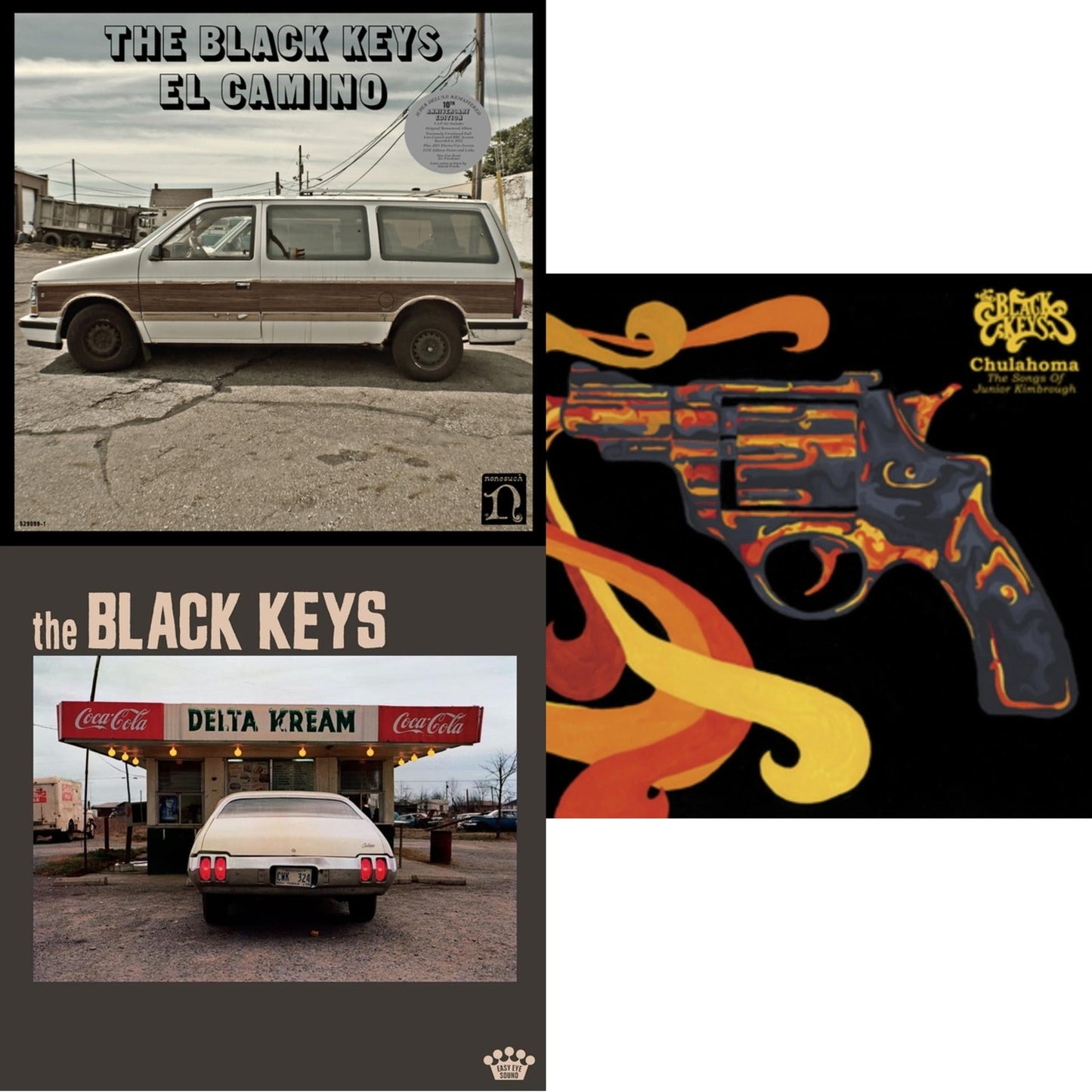 This is a 3 LP Vinyl SKU bundle.
1.This LP Vinyl is brand new.Format: LP VinylMusic Style: Alternative RockThis item's title is: El Camino (10Th Anniversary Deluxe Edition/3LP)Artist: Black KeysLabel: NONESUCHBarcode: 075597914382Release Date: 11/5/2021
2.This LP Vinyl is brand new.