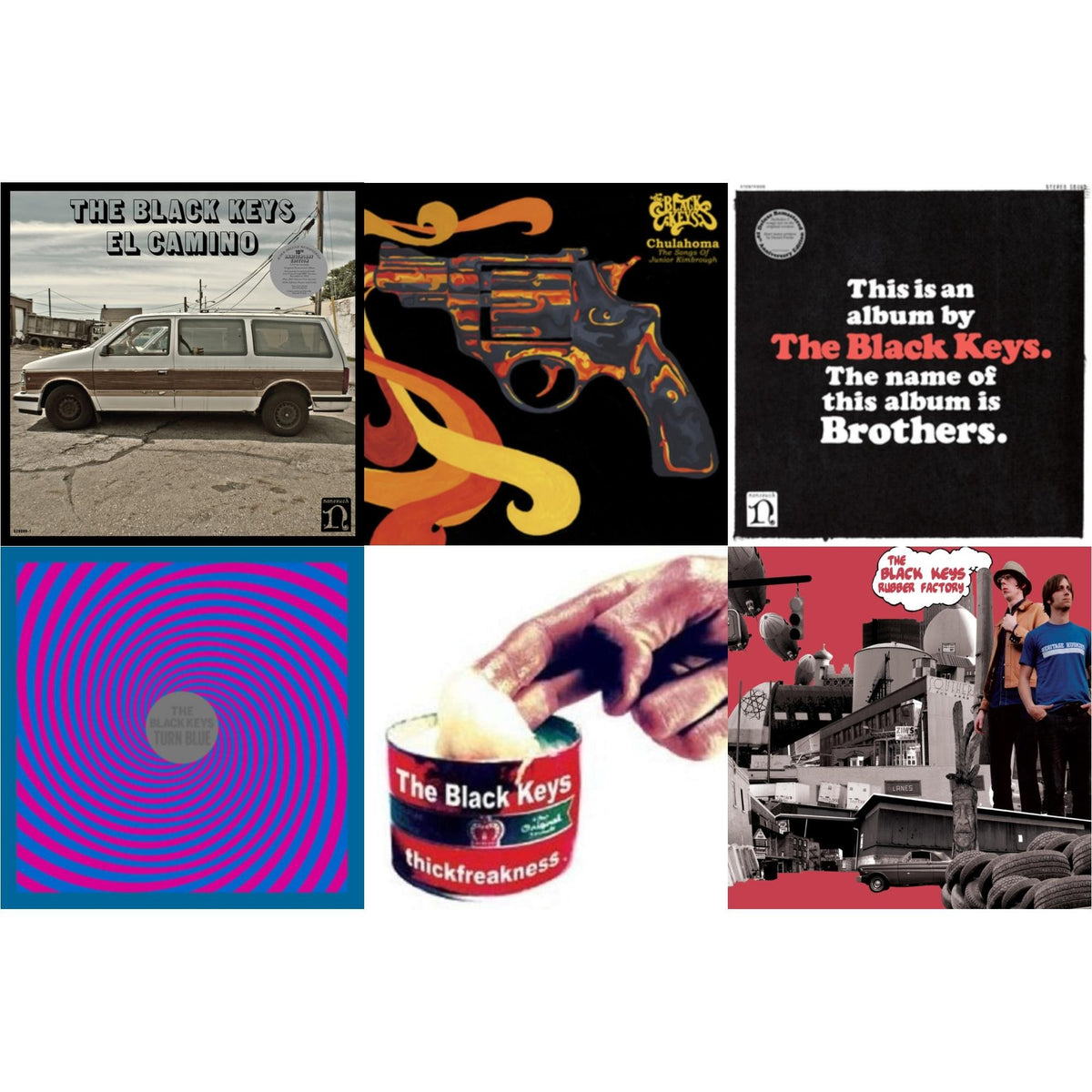 Black Keys - Thickfreakness & Rubber Factory & El Camino (10Th Anniversary Deluxe Edition/3LP) & Brothers (Deluxe Remastered Anniversary Edition) & Turn Blue & Chulahoma