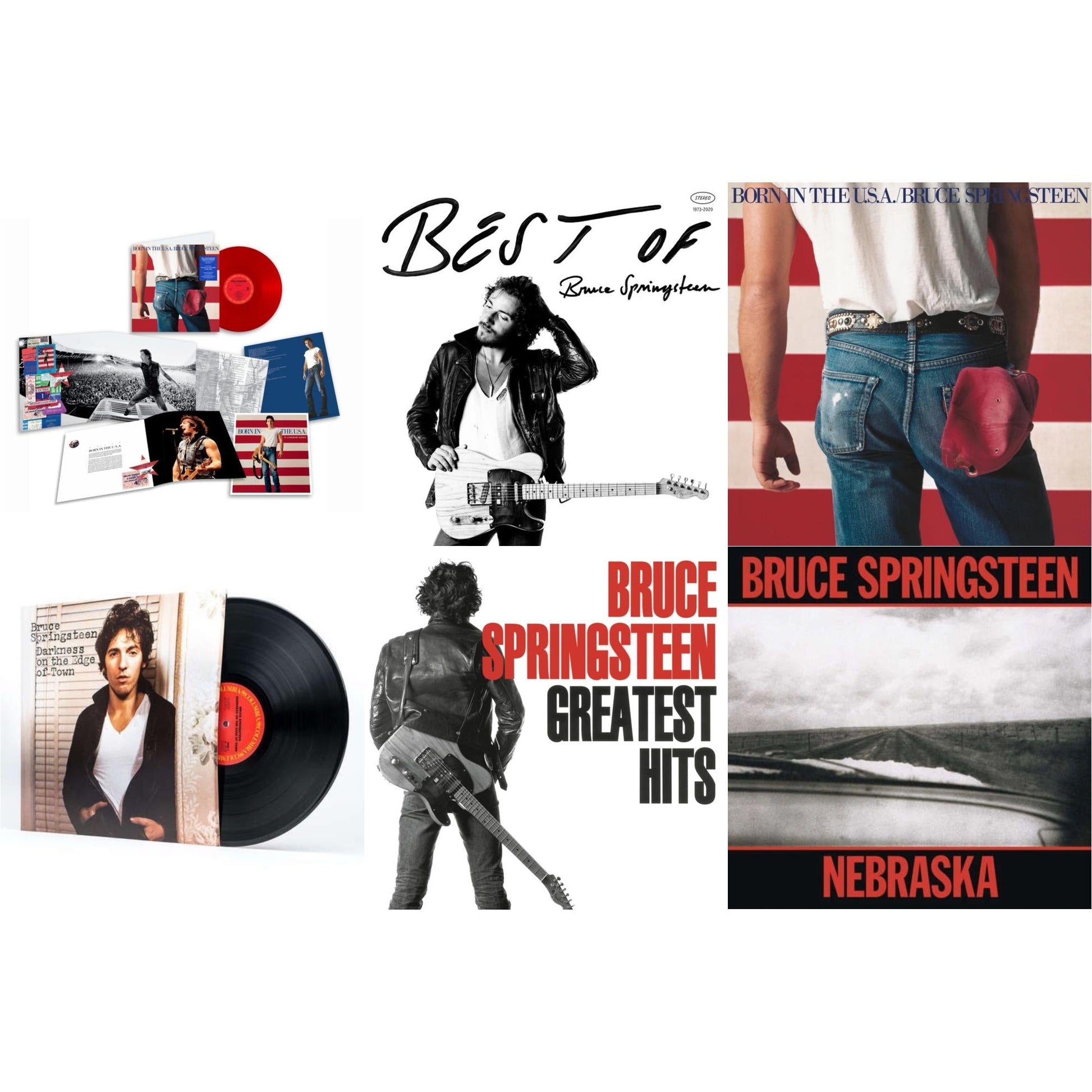 This is a 6 LP Vinyl SKU bundle.
1.This LP Vinyl is brand new.Format: LP VinylThis item's title is: Born In The U.S.A. (40Th Anniversary Edition/Red LP Vinyl)Artist: Bruce SpringsteenBarcode: 196588751615Release Date: 6/14/2024
2.This LP Vinyl is brand new.