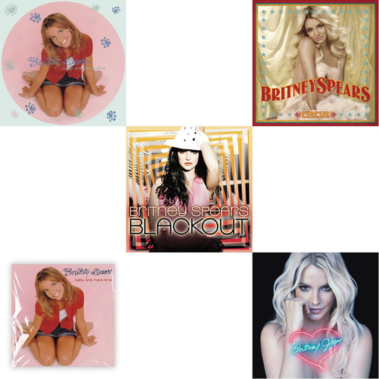 This is a 5 LP Vinyl SKU bundle.
1.This LP Vinyl is brand new.Format: LP VinylMusic Style: Dance-popThis item's title is: Baby One More Time (Picture Disc/140G/Dl Code)Artist: Britney SpearsLabel: LEGACYBarcode: 190758862613Release Date: 11/23/2018
2.This LP Vinyl is brand new.