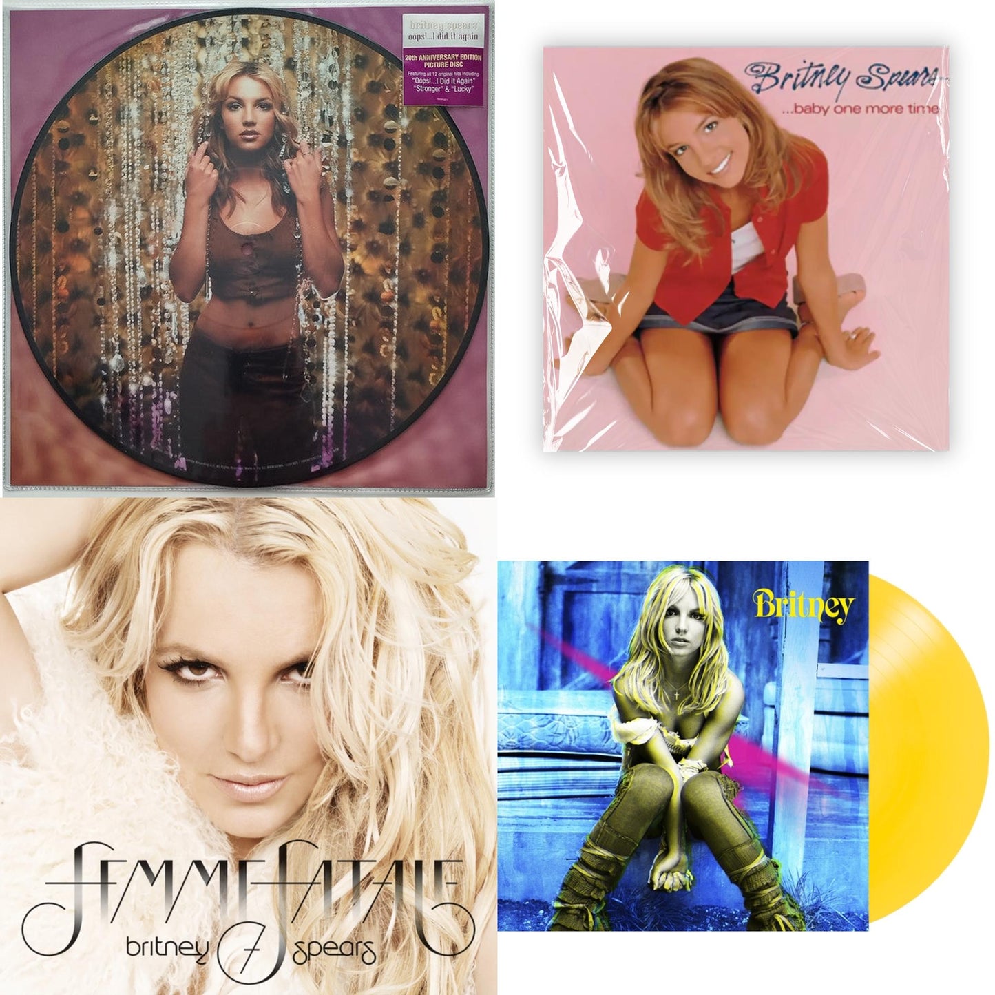 Oops!... I Did It Again (20Th Anniversary Edition Picture LP Vinyl) & Baby One More Time & Femme Fatale & Britney (Yellow LP Vinyl/Import)