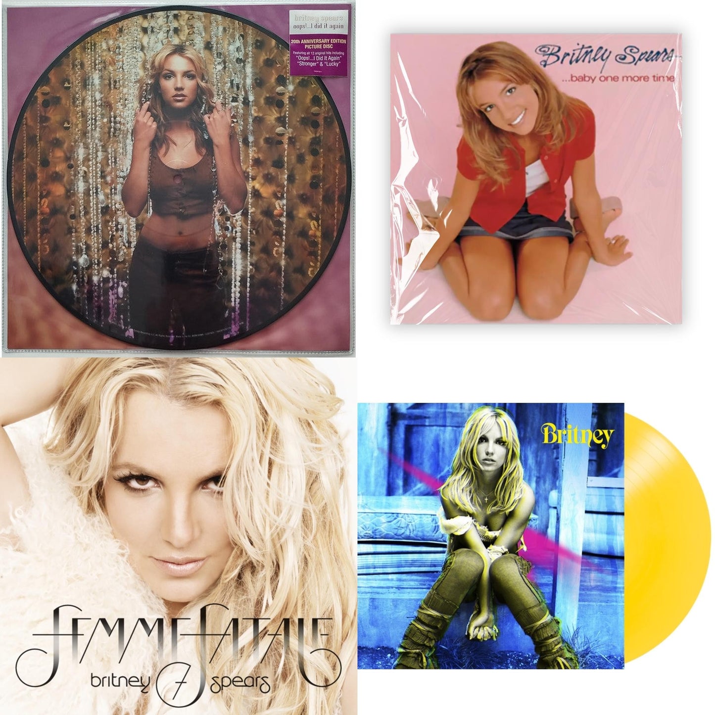 Oops!... I Did It Again (20Th Anniversary Edition Picture LP Vinyl) & Baby One More Time & Femme Fatale & Britney (Yellow LP Vinyl/Import)
