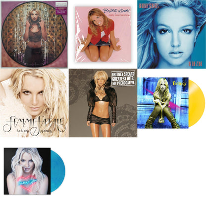 Oops!... I Did It Again (20Th Anniversary Edition Picture LP Vinyl) & Baby One More Time & In The Zone & Femme Fatale & Greatest Hits : My Prerogative (2LP) & Britney (Yellow LP Vinyl/Import) & Britney Jean (Blue Marbled LP Vinyl/Import)