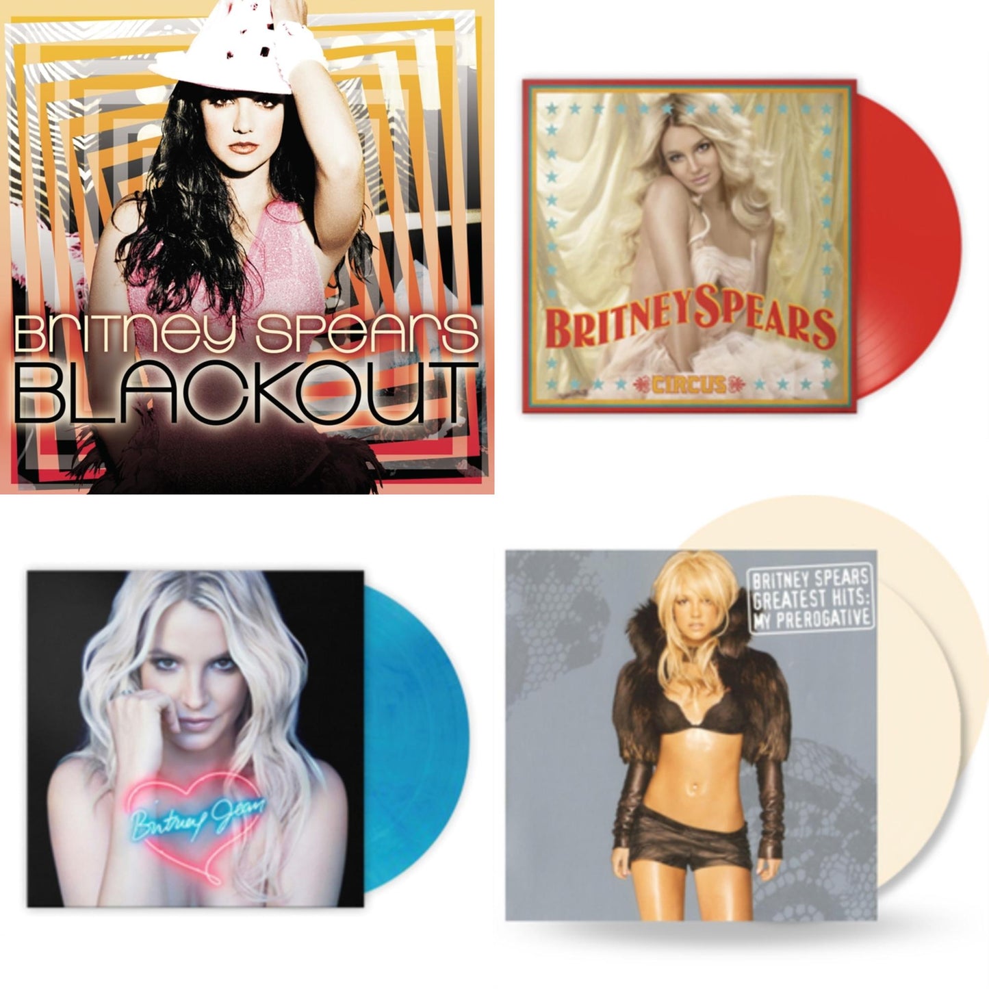 This is a 4 LP Vinyl SKU bundle.
1.This LP Vinyl is brand new.Format: LP VinylMusic Style: Dance-popThis item's title is: BlackoutArtist: Britney SpearsLabel: LEGACYBarcode: 196587738716Release Date: 3/31/2023
2.This LP Vinyl is brand new.