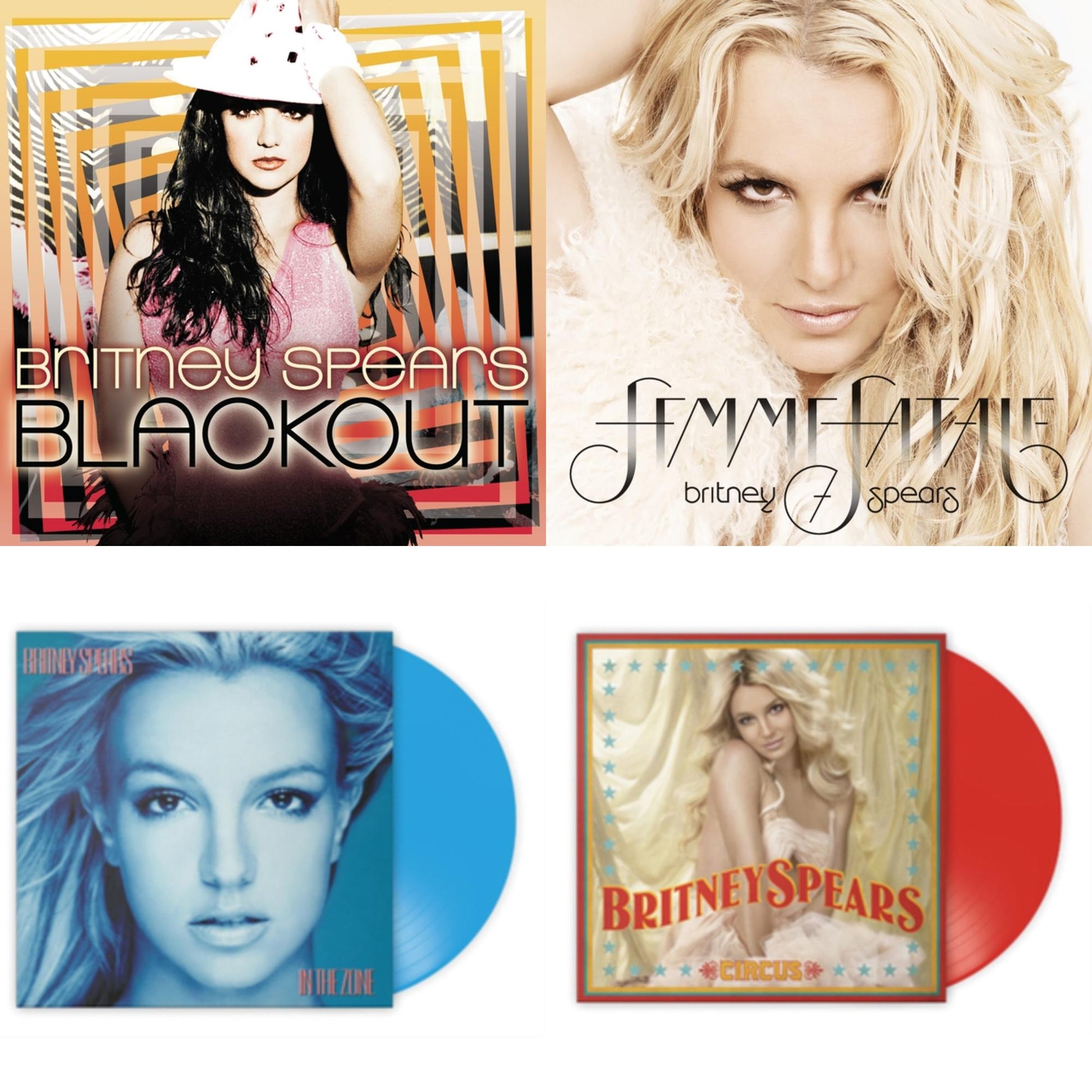 This is a 4 LP Vinyl SKU bundle.
1.This LP Vinyl is brand new.Format: LP VinylMusic Style: Dance-popThis item's title is: BlackoutArtist: Britney SpearsLabel: LEGACYBarcode: 196587738716Release Date: 3/31/2023
2.This LP Vinyl is brand new.