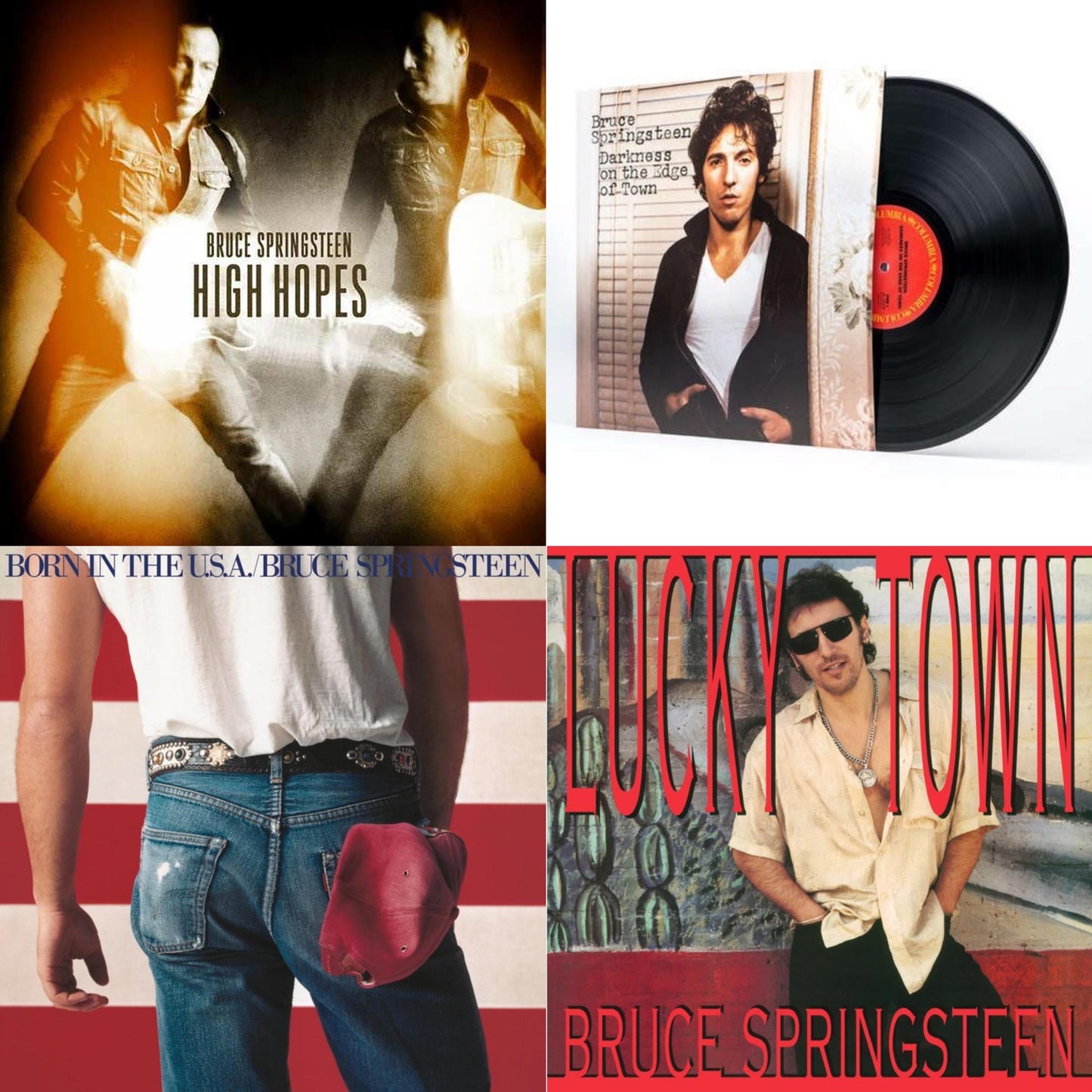 High Hopes (2LP/CD/180G) & Darkness On The Edge Of Town (180G) & Born In The U.S.A. (180G) & Lucky Town (140G/Dl Code)