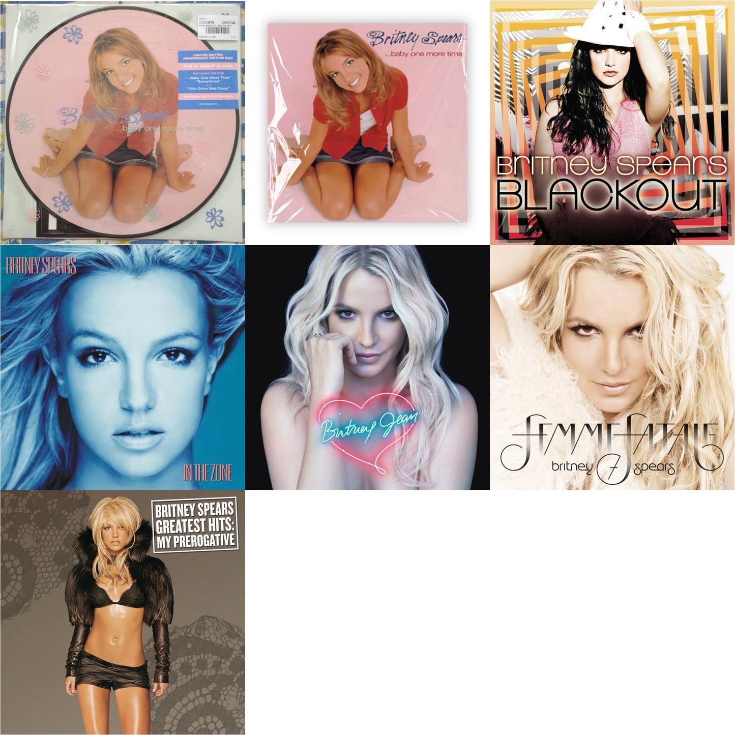Baby One More Time (Picture Disc/140G/Dl Code) & Baby One More Time & Blackout & In The Zone & Britney Jean & Femme Fatale & Greatest Hits : My Prerogative (2LP)