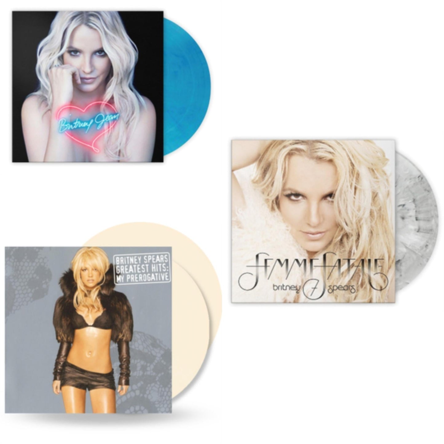 This is a 3 LP Vinyl SKU bundle.
1.This LP Vinyl is brand new.Format: LP VinylMusic Style: EuropopThis item's title is: Britney Jean (Blue Marbled LP Vinyl/Import)Artist: Britney SpearsLabel: SONY MUSIC CMGBarcode: 196587791810Release Date: 5/26/2023
2.This LP Vinyl is brand new.