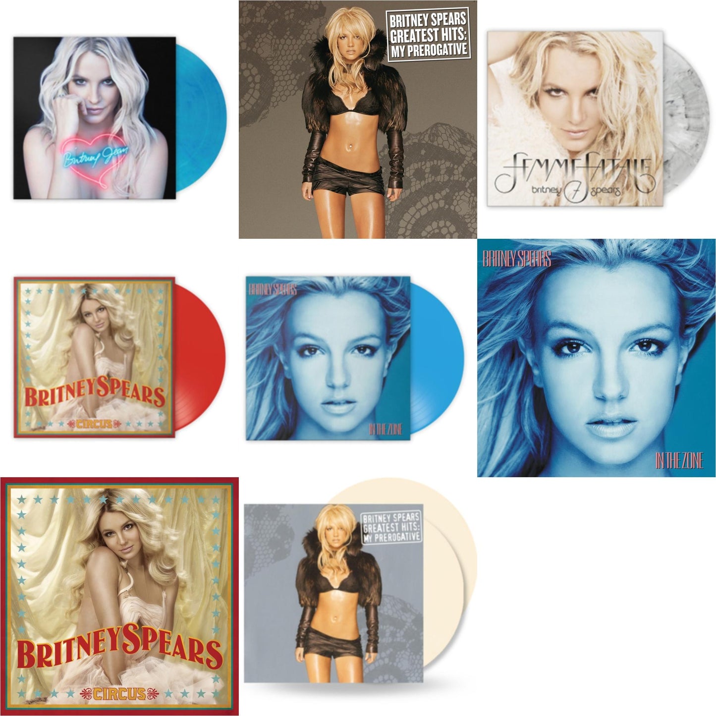 This is a 8 LP Vinyl SKU bundle.
1.This LP Vinyl is brand new.Format: LP VinylMusic Style: Synth-popThis item's title is: In The ZoneArtist: Britney SpearsLabel: LEGACYBarcode: 196587738815Release Date: 3/31/2023
2.This LP Vinyl is brand new.