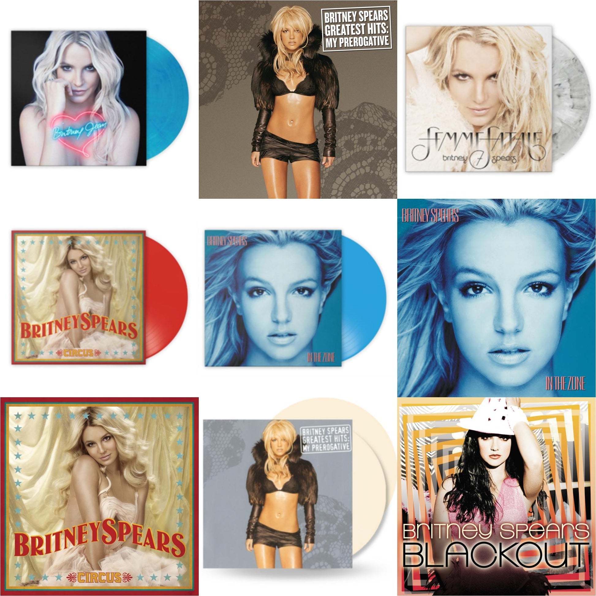 This is a 9 LP Vinyl SKU bundle.
1.This LP Vinyl is brand new.Format: LP VinylMusic Style: Dance-popThis item's title is: BlackoutArtist: Britney SpearsLabel: LEGACYBarcode: 196587738716Release Date: 3/31/2023
2.This LP Vinyl is brand new.