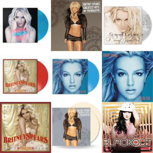 This is a 9 LP Vinyl SKU bundle.
1.This LP Vinyl is brand new.Format: LP VinylMusic Style: Dance-popThis item's title is: BlackoutArtist: Britney SpearsLabel: LEGACYBarcode: 196587738716Release Date: 3/31/2023
2.This LP Vinyl is brand new.