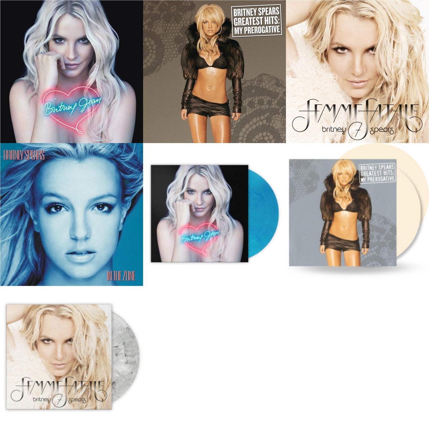 This is a 7 LP Vinyl SKU bundle.
1.This LP Vinyl is brand new.Format: LP VinylMusic Style: EuropopThis item's title is: Britney JeanArtist: Britney SpearsLabel: LEGACYBarcode: 196587739010Release Date: 3/31/2023
2.This LP Vinyl is brand new.