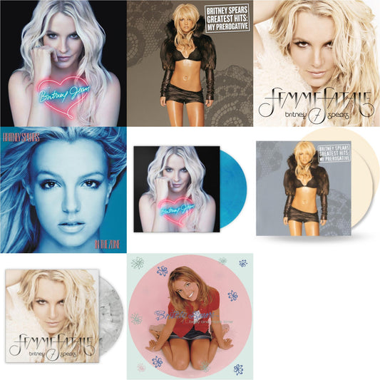 Britney Spears - Baby One More Time (Picture Disc/140G/Dl Code) & In The Zone & Britney Jean & Femme Fatale & Greatest Hits : My Prerogative (2LP) & Britney Jean (Blue Marbled LP Vinyl/Import) & Femme Fatale (Light Grey Marbled LP Vinyl/Import) &