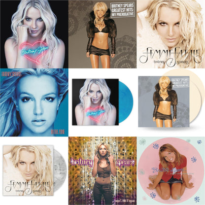 This is a 9 LP Vinyl SKU bundle.
1.This LP Vinyl is brand new.Format: LP VinylMusic Style: Dance-popThis item's title is: Baby One More Time (Picture Disc/140G/Dl Code)Artist: Britney SpearsLabel: LEGACYBarcode: 190758862613Release Date: 11/23/2018
2.This LP Vinyl is brand new.