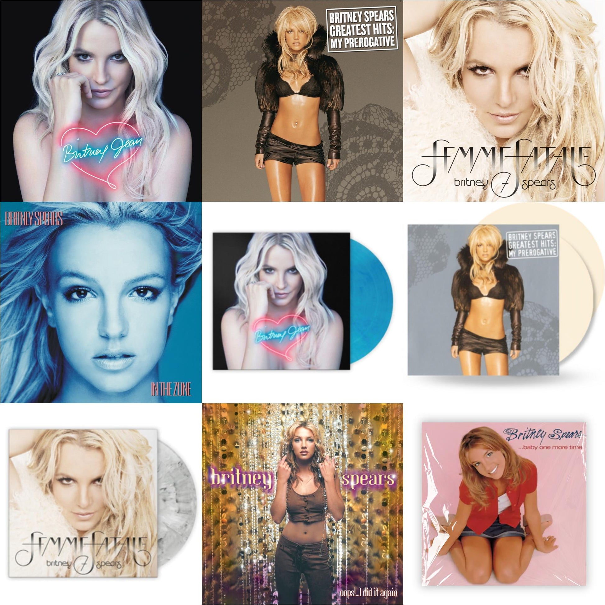 This is a 9 LP Vinyl SKU bundle.
1.This LP Vinyl is brand new.Format: LP VinylMusic Style: BalladThis item's title is: Baby One More TimeArtist: Britney SpearsLabel: LEGACYBarcode: 196587738419Release Date: 3/31/2023
2.This LP Vinyl is brand new.