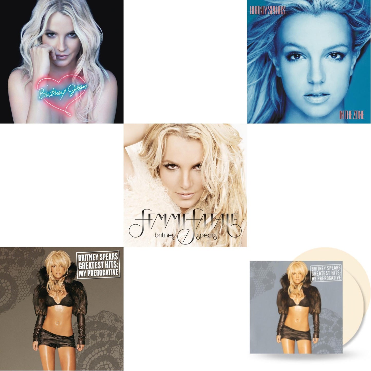 In The Zone & Britney Jean & Femme Fatale & Greatest Hits : My Prerogative (2LP) & Greatest Hits: My Prerogative (2LP/Cream Vinyl/Import)