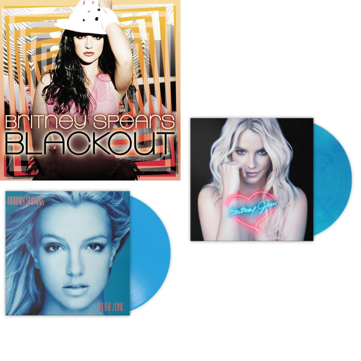 Blackout & In The Zone (Blue LP Vinyl/Import) & Britney Jean (Blue Marbled LP Vinyl/Import)