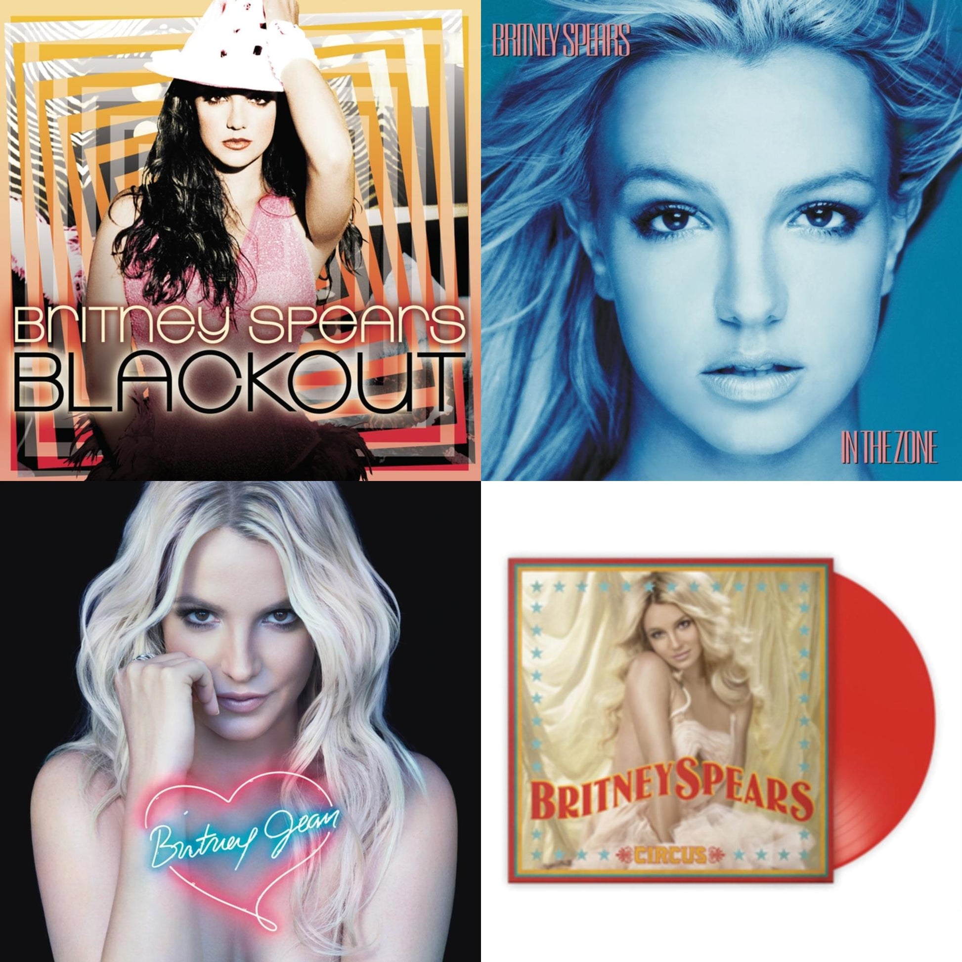 This is a 4 LP Vinyl SKU bundle.
1.This LP Vinyl is brand new.Format: LP VinylMusic Style: Dance-popThis item's title is: BlackoutArtist: Britney SpearsLabel: LEGACYBarcode: 196587738716Release Date: 3/31/2023
2.This LP Vinyl is brand new.