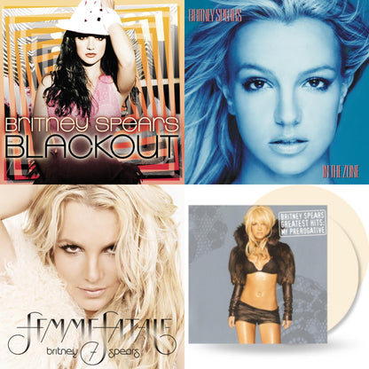 This is a 4 LP Vinyl SKU bundle.
1.This LP Vinyl is brand new.Format: LP VinylMusic Style: Dance-popThis item's title is: BlackoutArtist: Britney SpearsLabel: LEGACYBarcode: 196587738716Release Date: 3/31/2023
2.This LP Vinyl is brand new.