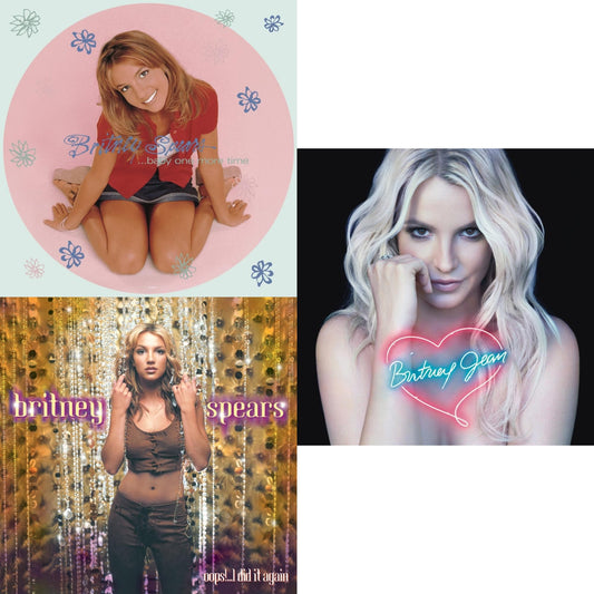 This is a 3 LP Vinyl SKU bundle.
1.This LP Vinyl is brand new.Format: LP VinylMusic Style: Dance-popThis item's title is: Baby One More Time (Picture Disc/140G/Dl Code)Artist: Britney SpearsLabel: LEGACYBarcode: 190758862613Release Date: 11/23/2018
2.This LP Vinyl is brand new.