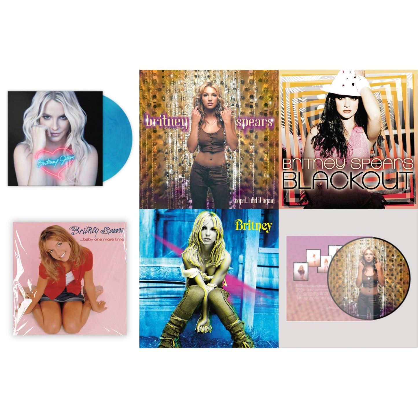 Oops!... I Did It Again (20Th Anniversary Edition Picture LP Vinyl) & Baby One More Time & Oops!... I Did It Again & Britney & Blackout & Britney Jean (Blue Marbled LP Vinyl/Import)
