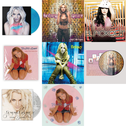 This is a 8 LP Vinyl SKU bundle.
1.This LP Vinyl is brand new.Format: LP VinylMusic Style: Dance-popThis item's title is: Baby One More Time (Picture Disc/140G/Dl Code)Artist: Britney SpearsLabel: LEGACYBarcode: 190758862613Release Date: 11/23/2018
2.This LP Vinyl is brand new.
