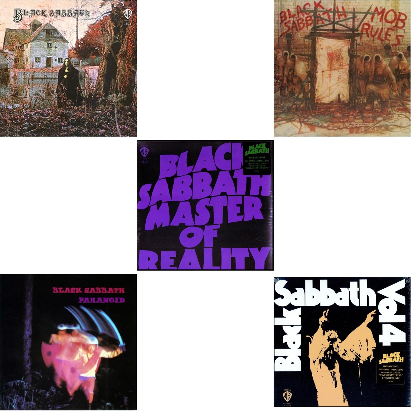 Vol. 4 (180G) & Black Sabbath (180G) & Master Of Reality (180G) & Paranoid & Mob Rules (Deluxe/2LP)