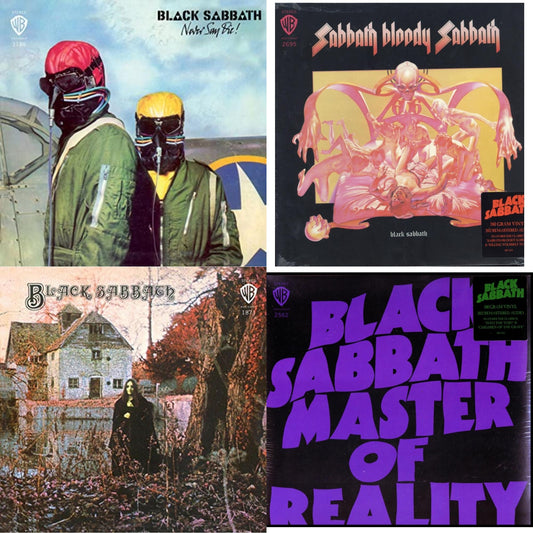 Never Say Die! (180G/Limited/Gray LP Vinyl) & Sabbath Bloody Sabbath (180G) & Black Sabbath (180G) & Master Of Reality (180G)