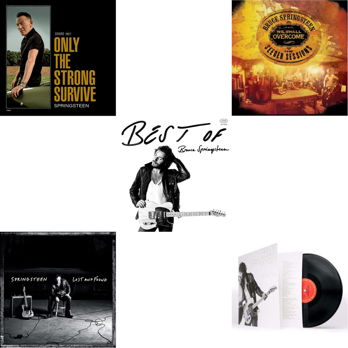 Only The Strong Survive (2LP/140G/D-Side Etching) & Lost & Found: Selections From The Lost Albums (2LP) & Best Of Bruce Springsteen (2LP) & We Shall Overcome: Seeger Sessions (2LP/180G) & Born To Run (180G/Gatefold)