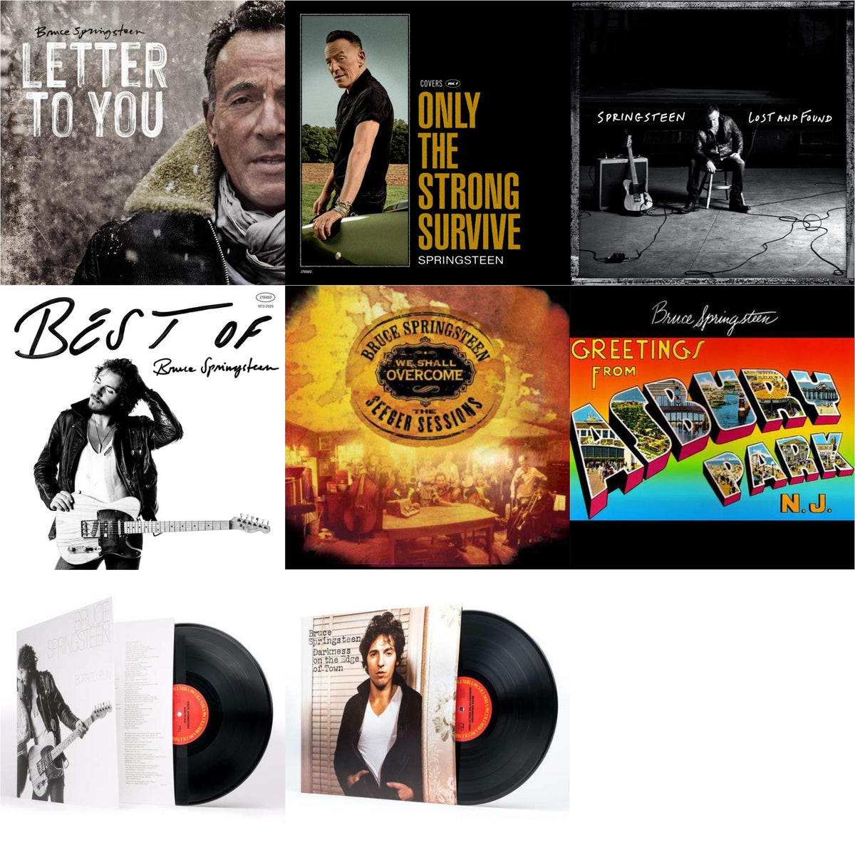Letter To You (2LP/140G) & Only The Strong Survive (2LP/140G/D-Side Etching) & Lost & Found: Selections From The Lost Albums (2LP) & Best Of Bruce Springsteen (2LP) & We Shall Overcome: Seeger Sessions (2LP/180G)