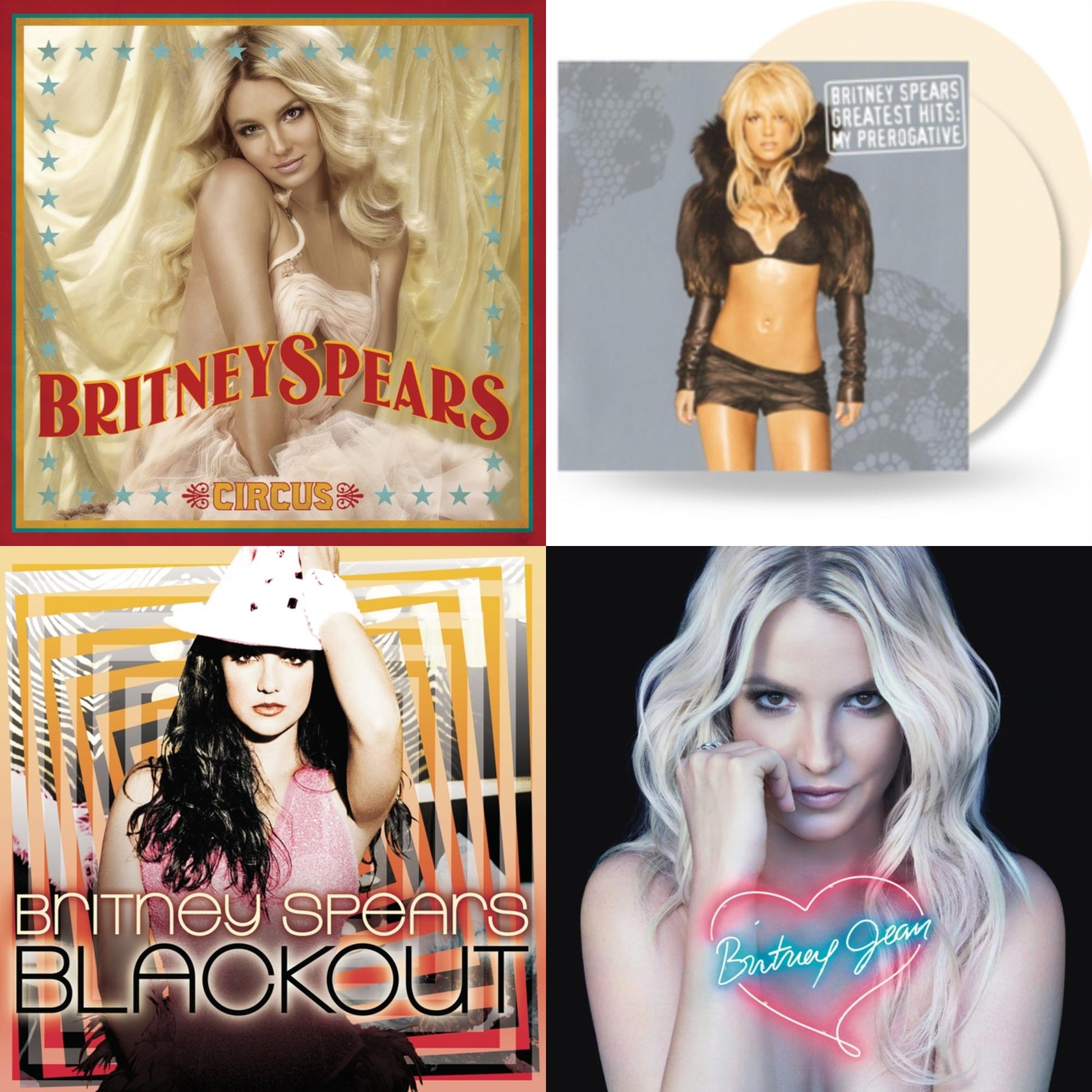 This is a 4 LP Vinyl SKU bundle.
1.This LP Vinyl is brand new.Format: LP VinylMusic Style: Dance-popThis item's title is: BlackoutArtist: Britney SpearsLabel: LEGACYBarcode: 196587738716Release Date: 3/31/2023
2.This LP Vinyl is brand new.