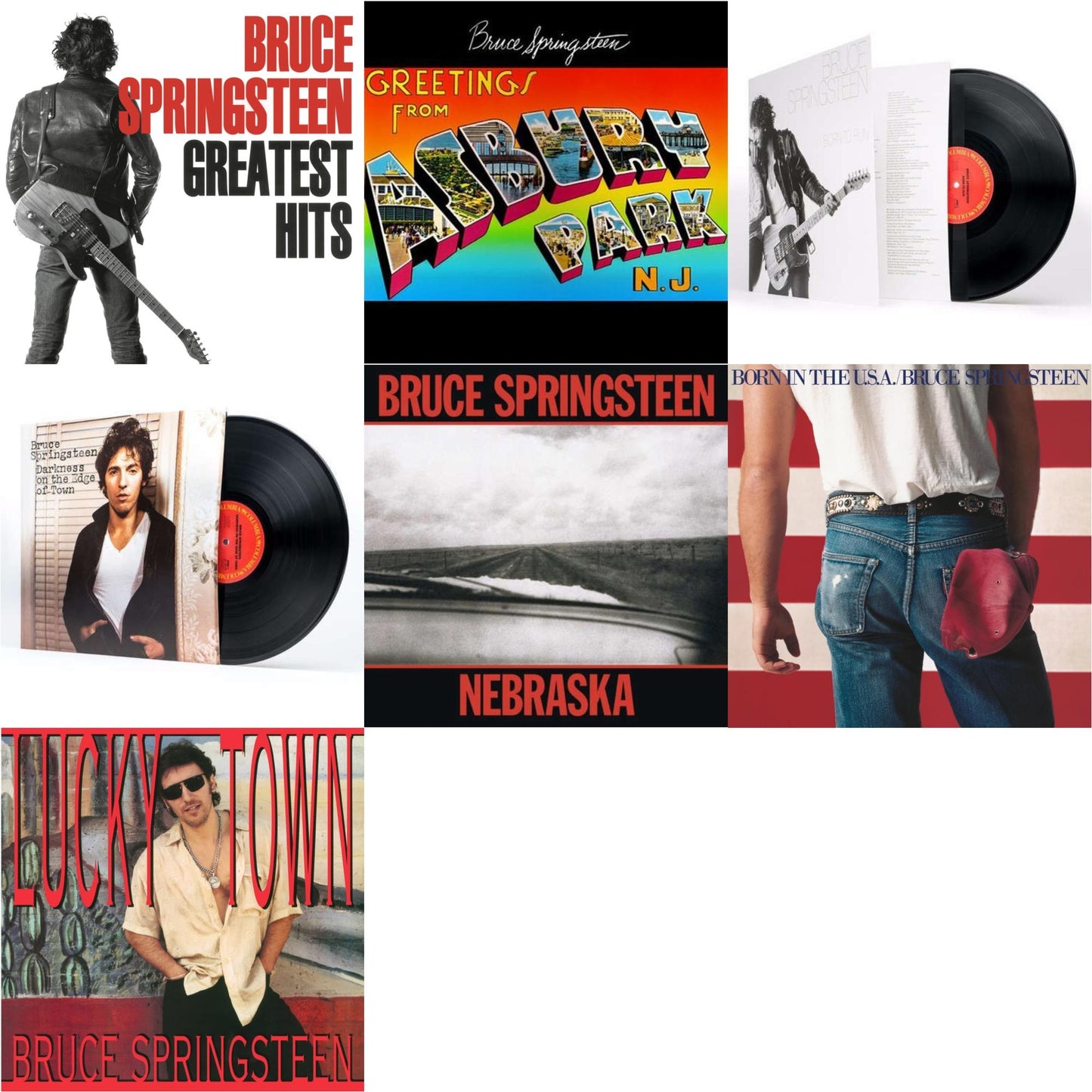 Greatest Hits (2 LP/150G Vinyl/Dl Code) & Greetings From Asbury Park N.J. (180G) & Born To Run (180G/Gatefold) & Darkness On The Edge Of Town (180G) & Nebraska (180G) & Born In The U.S.A. (180G) & Lucky Town (140G/Dl Code)