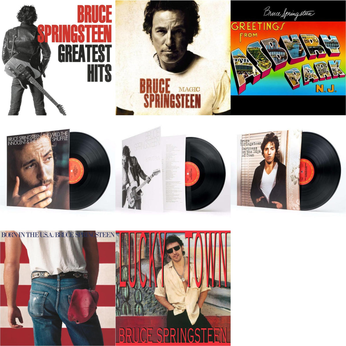Greatest Hits (2 LP/150G Vinyl/Dl Code) & Magic (180G) & Greetings From Asbury Park N.J. (180G) & Wild The Innocent & The E Street Shuffle (180G) & Born To Run (180G/Gatefold) & Darkness On The Edge Of Town (180G) & Born In The U.S.A. (180G)