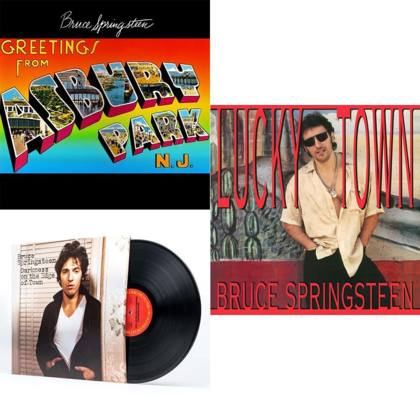 Greetings From Asbury Park N.J. (180G) & Darkness On The Edge Of Town (180G) & Lucky Town (140G/Dl Code)