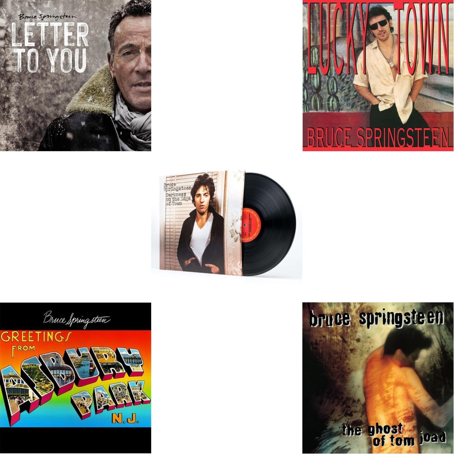 Letter To You (2LP/140G) & Greetings From Asbury Park N.J. (180G) & Darkness On The Edge Of Town (180G) & Lucky Town (140G/Dl Code) & Ghost Of Tom Joad (140G/Dl Code)