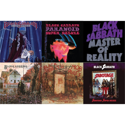 This is a 6 LP Vinyl SKU bundle.
1.This LP Vinyl is brand new.Format: LP VinylThis item's title is: Black Sabbath (180G)Artist: Black SabbathLabel: RHINO/WARNER BROS.Barcode: 081227946661Release Date: 8/5/2016
2.This LP Vinyl is brand new.