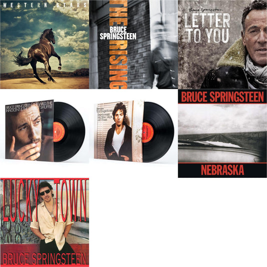 This is a 7 LP Vinyl SKU bundle.
1.This LP Vinyl is brand new.Format: LP VinylThis item's title is: Western Stars (2LP/150G)Artist: Bruce SpringsteenLabel: COLUMBIA RECORDSBarcode: 190759375112Release Date: 6/14/2019
2.This LP Vinyl is brand new.