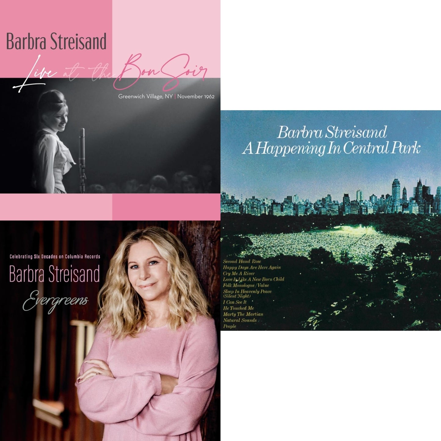 Live At The Bon Soir & Evergreens : Celebrating Six Decades On Columbia Records & Happening In Central Park