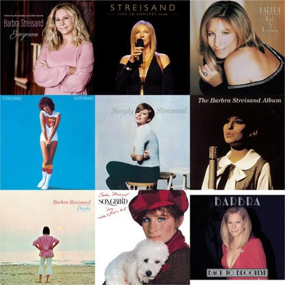 Evergreens : Celebrating Six Decades On Columbia Records & Streisand: Live In Concert 2006 & Back To Broadway & Superman & Simply Streisand & Barbra Streisand Album & People & Songbird & Back To Brooklyn