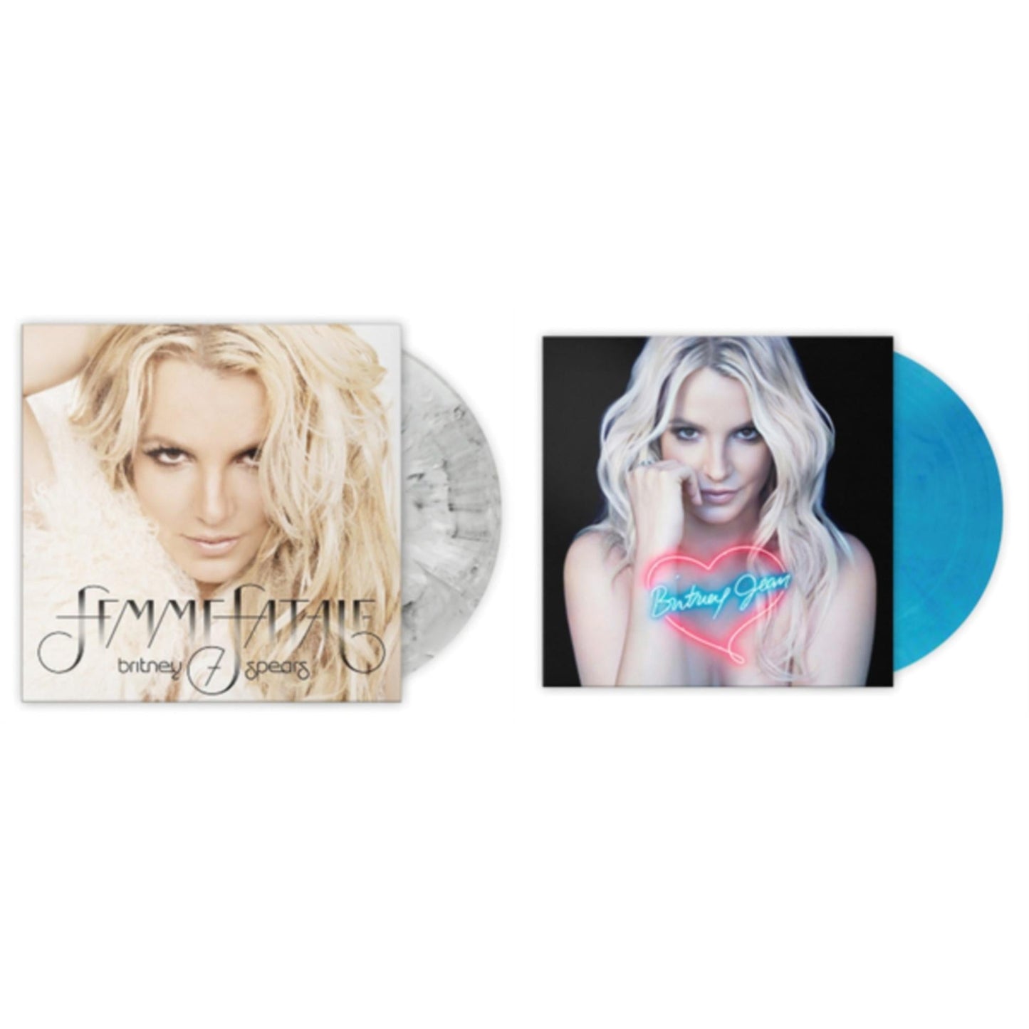 Britney Jean (Blue Marbled LP Vinyl/Import) & Femme Fatale (Light Grey Marbled LP Vinyl/Import)