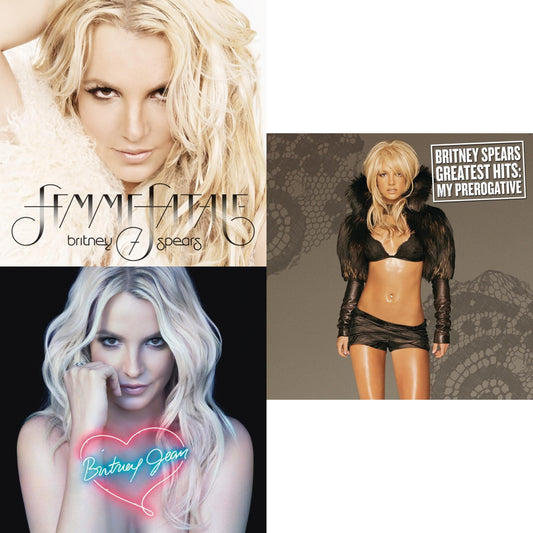 This is a 3 LP Vinyl SKU bundle.
1.This LP Vinyl is brand new.Format: LP VinylMusic Style: Dance-popThis item's title is: Femme FataleArtist: Britney SpearsLabel: LEGACYBarcode: 196587739119Release Date: 3/31/2023
2.This LP Vinyl is brand new.