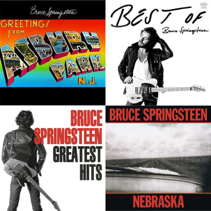 This is a 4 LP Vinyl SKU bundle.
1.This LP Vinyl is brand new.Format: LP VinylMusic Style: Arena RockThis item's title is: Greatest Hits (2 LP/150G Vinyl/Dl Code)Artist: Bruce SpringsteenLabel: LEGACY/ COLUMBIABarcode: 190758206615Release Date: 7/6/2018
2.This LP Vinyl is brand new.