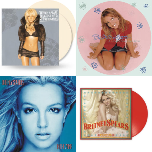 This is a 4 LP Vinyl SKU bundle.
1.This LP Vinyl is brand new.Format: LP VinylMusic Style: Dance-popThis item's title is: Baby One More Time (Picture Disc/140G/Dl Code)Artist: Britney SpearsLabel: LEGACYBarcode: 190758862613Release Date: 11/23/2018
2.This LP Vinyl is brand new.