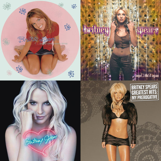 This is a 4 LP Vinyl SKU bundle.
1.This LP Vinyl is brand new.Format: LP VinylMusic Style: Dance-popThis item's title is: Baby One More Time (Picture Disc/140G/Dl Code)Artist: Britney SpearsLabel: LEGACYBarcode: 190758862613Release Date: 11/23/2018
2.This LP Vinyl is brand new.